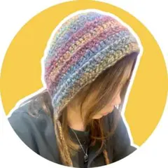 かぎ針編み　ボンネット　帽子　ハンドメイド　6