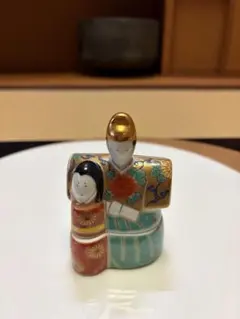 優品 田熊俊子 作 『立雛』 金箔張彩色 桐塑 人形 桐共箱付 雛人形