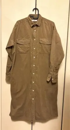 コーデュロイシャツワンピース