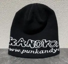 punkandy 黒 ニット帽 グラフィックロゴ punkandy ニット帽 黒 - メルカリ