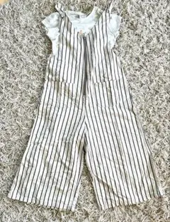 SERAPH サロペット 130 麻ZARA アリエル　半袖Tシャツ　2点