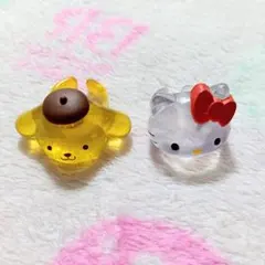 サンリオ ファッションリングジュエルクリア ハローキティ ポムポムプリン ガチャ