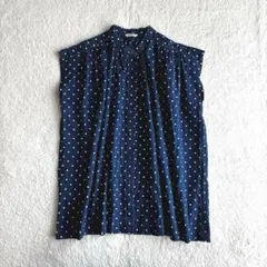 美品＊アピースオブライブラリー コットンカットワークブラウス 