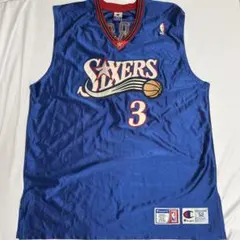 希少XXL】チャンピオン NBA シクサーズ アイバーソン ユニフォーム