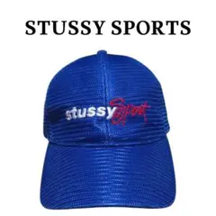 STUSSY SPORT ビッグロゴ刺繍メッシュキャップ ステューシー ブルーのサムネイル