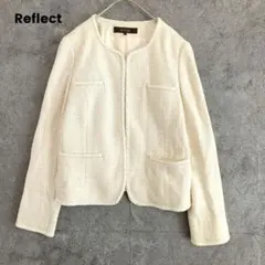 日本製✨️リフレクト　Reflect　ノーカラージャケット　キラキラ　ラメ入り