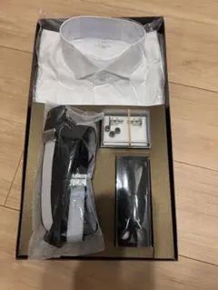 【美品　おまけ付き】新郎小物セット【 L 】アクアグラツィエ　新プレミアムシャツ
