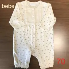 bebe 女の子 花柄ロンパース 70