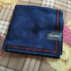 U.P renoma ネイビー ハンカチ