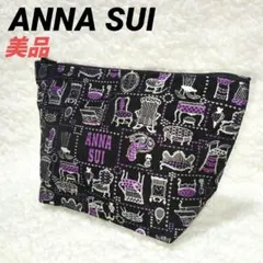 ✨️美品✨️ ANNA SUI　アナスイ　ミニポーチ　総柄　黒　レディース