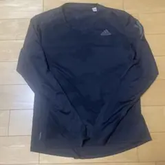 adidas 長袖ランニングシャツ M ブラック