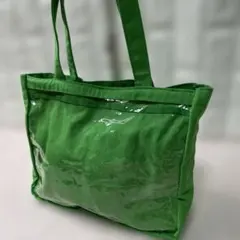 痛バッグ 透明 トート 緑 缶バッジ 推し活 見せバッグ 大容量 軽量 オタ活