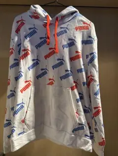 PUMA ロゴプリント フード付きパーカー
