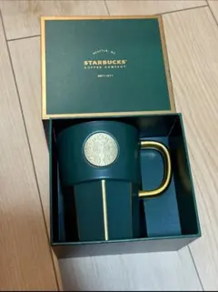 新品未使用⭐︎中国限定【日本未発売】スターバックス　マグカップグリーンゴールド