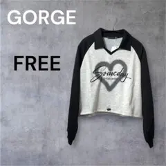 定価4990円 新品未使用 GORGE ハートロゴ ドロストロンT クロップド丈のサムネイル