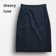 Y7094【セオリーリュクス】タイトスカート バックスリット きれいめ 黒 38