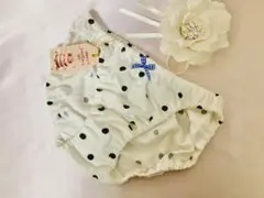 LL-476W☆新品 水玉綿天竺 グレー インゴムショーツ スキャンティ レトロ