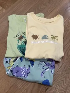 140 Tシャツ2枚 ショートパンツ セット Foxfire H&M 男の子のサムネイル