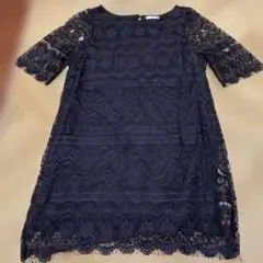 Weaver レース チュニック ブラック 半袖