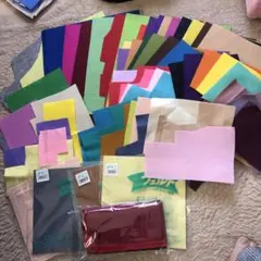 フェルト生地セット 多色 さまざまなサイズ大量まとめ売り