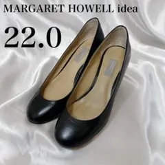写真20枚 MARGARET HOWELL パンプス 22.0 ブラックのサムネイル