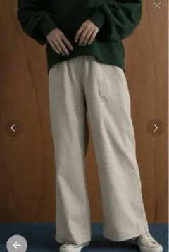 URBAN RESEARCH コーデュロイベイカーイージーパンツ　アイボリー