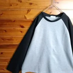 トレーナー　スウェット　ラグラン袖　オーバーサイズ　ゆるだぼ　体型カバー　古着