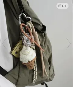 じゃらじゃらキーホルダー ソフトクリーム パラコード バッグチャーム