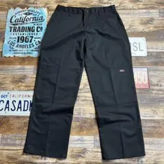 Dickies ダブルニー ワークパンツ ブラック ワイド ワーク ストリート