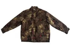 総柄シルクブルゾン Lサイズ
