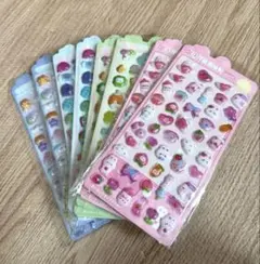 3Dシール 8枚セット かわいいキャラクター