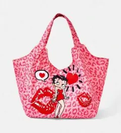 BettyBoop ベティちゃん ヒョウ柄バッグ ピンクのサムネイル