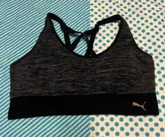 Puma スポーツブラ クロスストラップ ブラック　Ｌ
