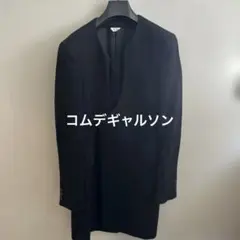 希少！COMME des GARÇONS HOMME ブラック チェスターコート COMME des GARCONS HommePlus(コムデギャルソンオムプリュス)から80