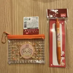 新品未使用　うさぎ ちいかわ ミニメッシュポーチ　　ポールペン　キャンドゥセリアのサムネイル