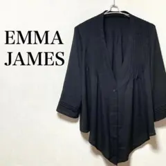 EMMA JAMES ノーカラージャケット　シアー素材　羽織り　カーディガン