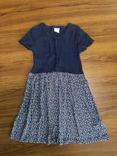 ZARA 半袖ワンピース 140cm ネイビー