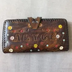 80s vintage hippie leather wallet ALYCE