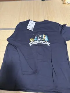ゆるキャンワークマンコラボプリント長袖Tシャツ Lサイズ ブルーグレー