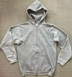 ★【希少】80s USA製 DISCUS 霜降りグレー無地ジップアップパーカー