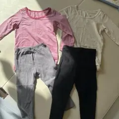 ユニクロ　ヒートテック　セット　まとめ　ベビー ストライプ　レギンス　パンツ