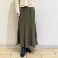 【UNIQLO】マーメイドマキシスカート　M オリーブ