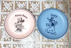 ディズニー 　キャラクタープレート 　中皿　ミニー　 グーフィー 　2枚セット