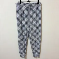 ヴィクトリアズシークレット パンツ 裾リブ チェック M 灰 ポリエステル