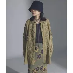 TOLIGHT×JOURNALSTANDARD フリンジレースシャツ　カーキのサムネイル