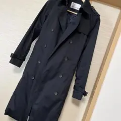 ナチュラルビューティーベーシック　黒トレンチコート　セレモニー　卒業式