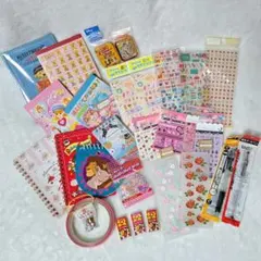 【平成レトロ】 文房具 まとめ売り シール メモ帳 ノート 消しゴム ボールペン