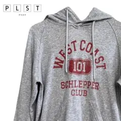 PLST プラステ パーカー フーディー カレッジロゴ ニット 春服 スウェット