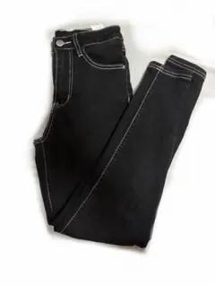 SHEIN ジーパン デニム レディース 黒 xs
