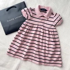 ♡RalphLauren♡ * ボーダーワンピース ピンク 80サイズのサムネイル